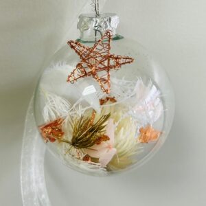 Glass Floral Baubles